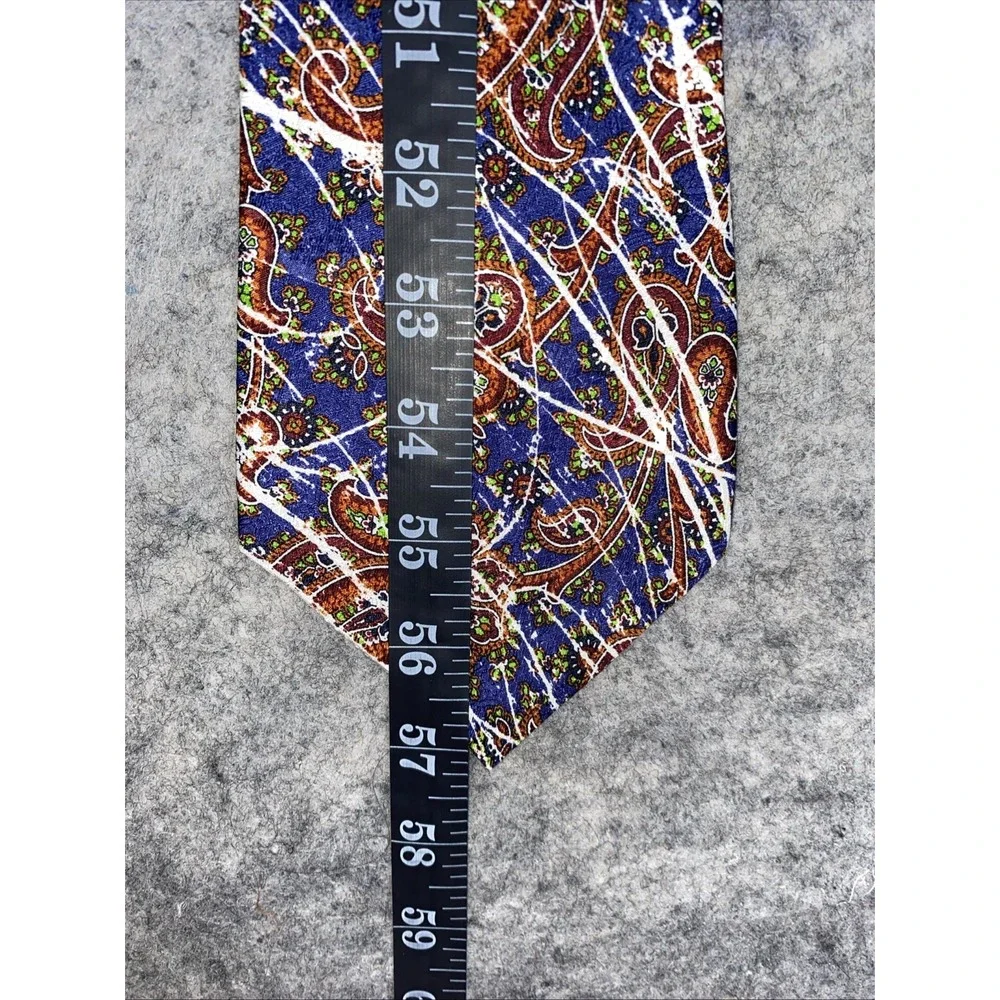 Ronaldus Shamask Navy & Brown‎ Paisley Silk Tie Made in Italy